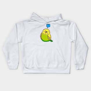 One curious budgie Kids Hoodie